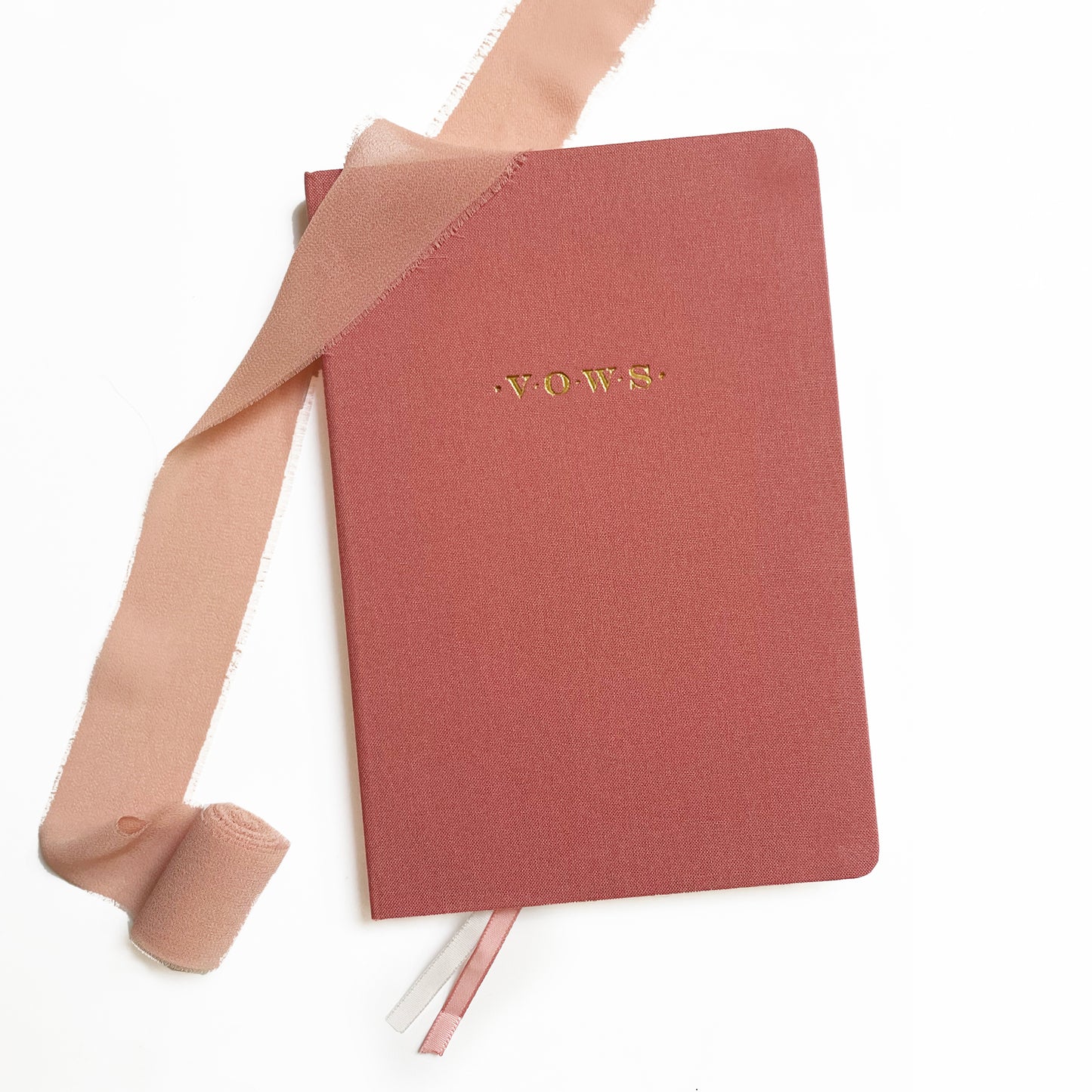 Wedding Vows Foil Embossed Linen Notebook | Soft Vintage Hues
