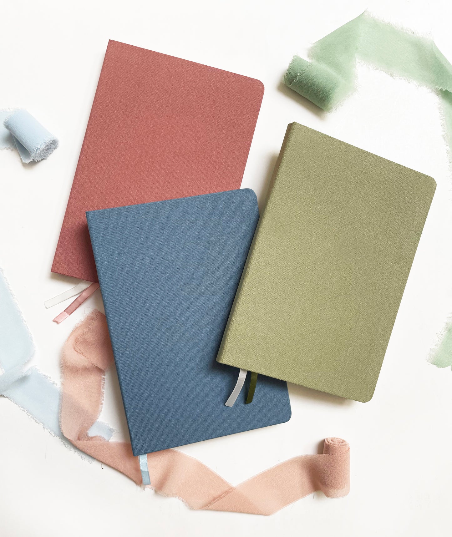 Blank A5 Linen Notebook - Vintage Pastels