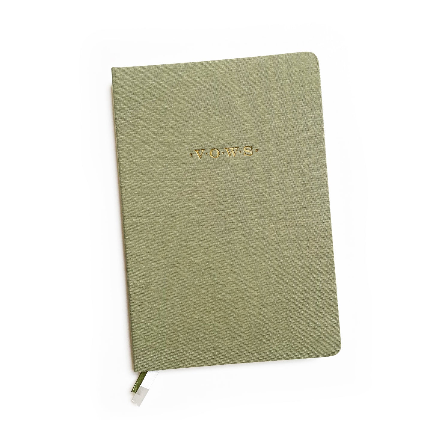 Wedding Vows Foil Embossed Linen Notebook | Soft Vintage Hues