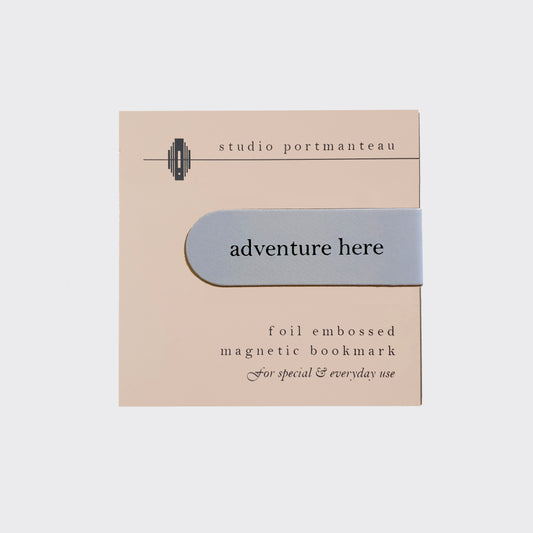 Adventure Here Embossed Magnetic Bookmark