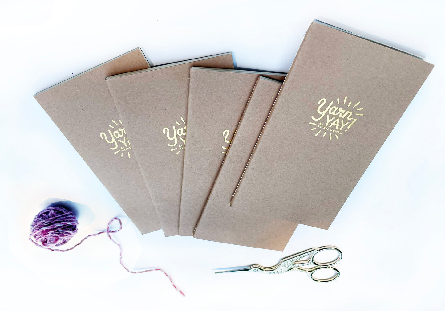 Set of (60) Custom Logo Foil Embossed Mini Saddle Stitch Notebooks