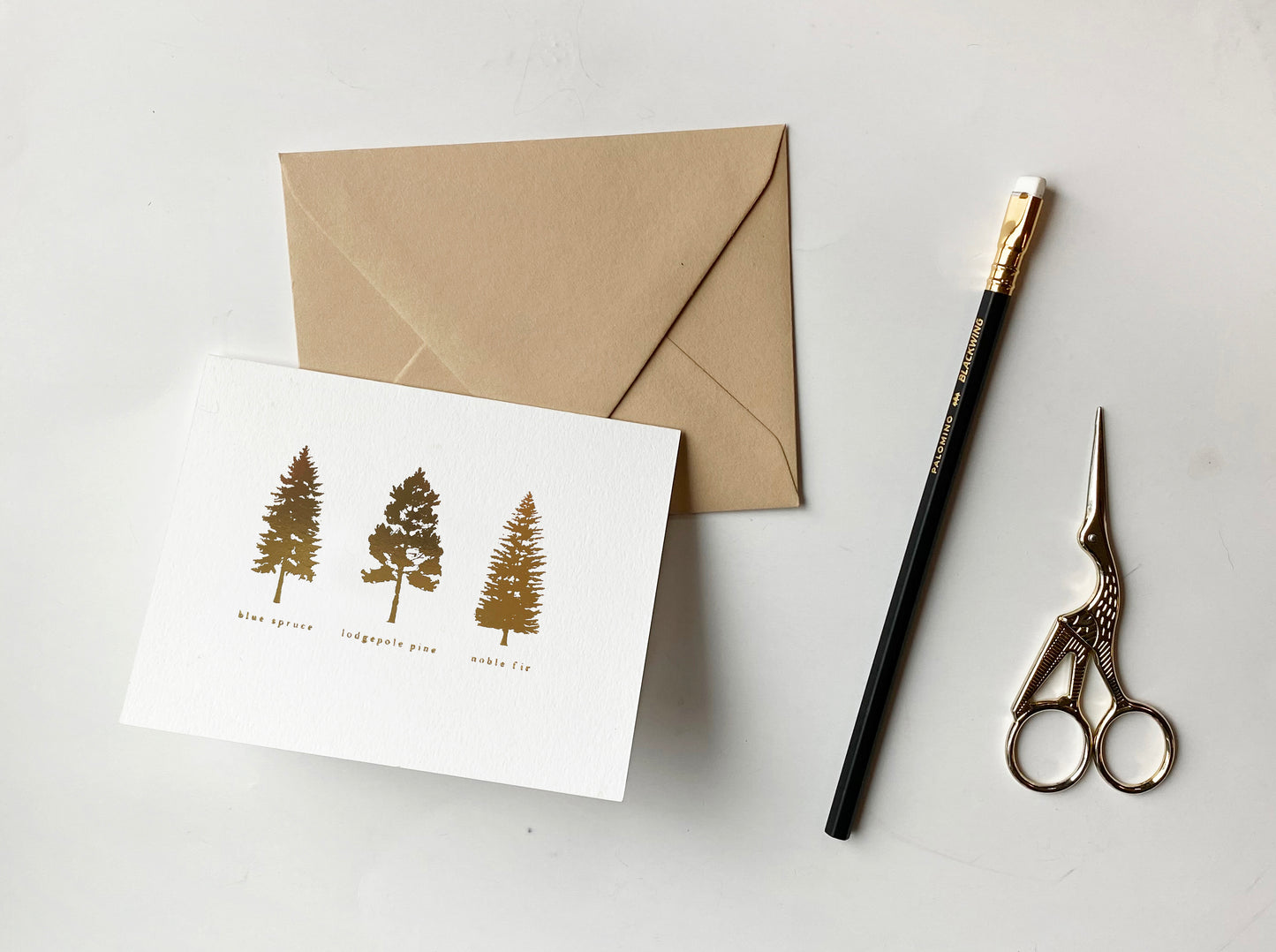 Golden Pines Greeting Card