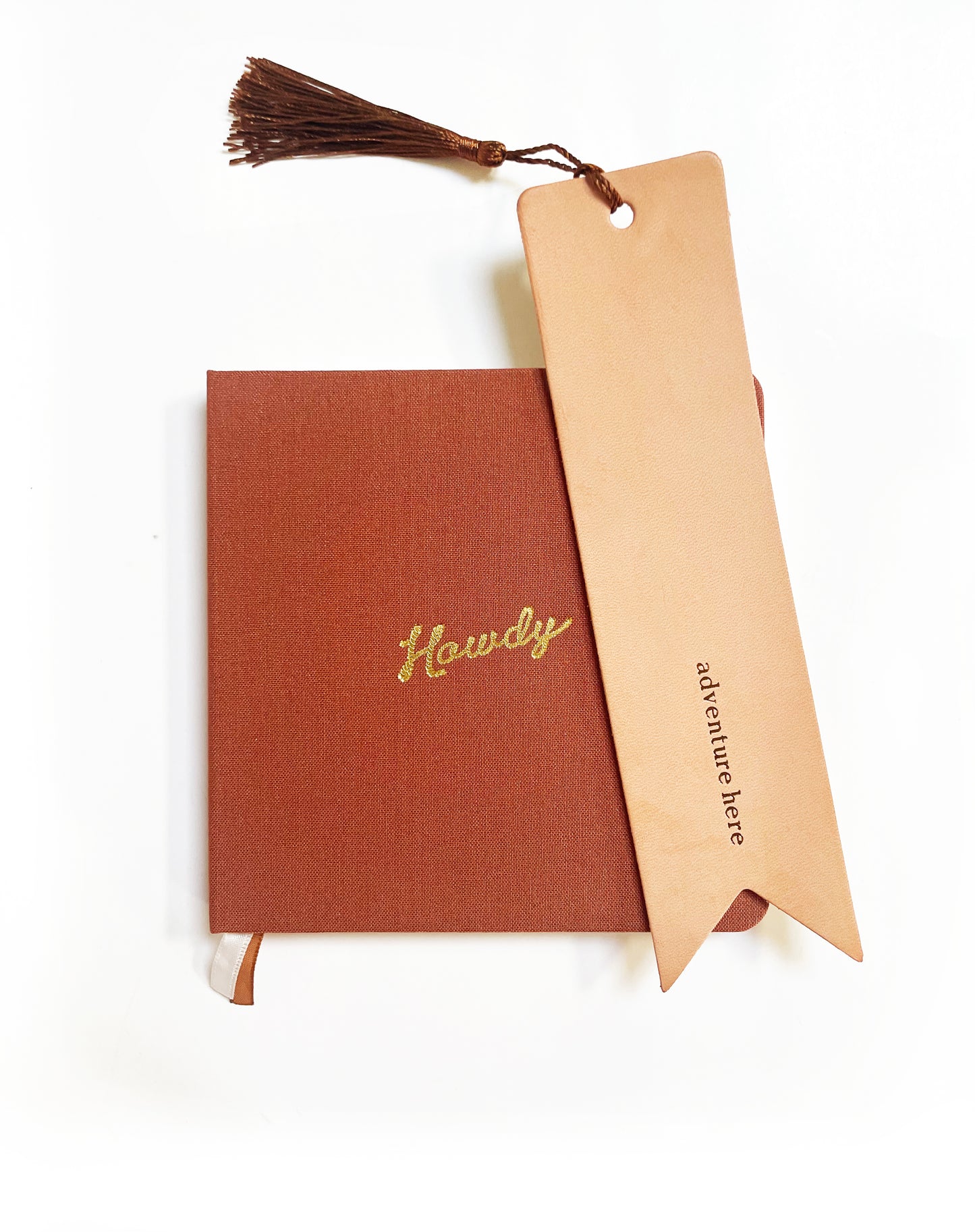 Custom Text Foil Embossed Leather Bookmark