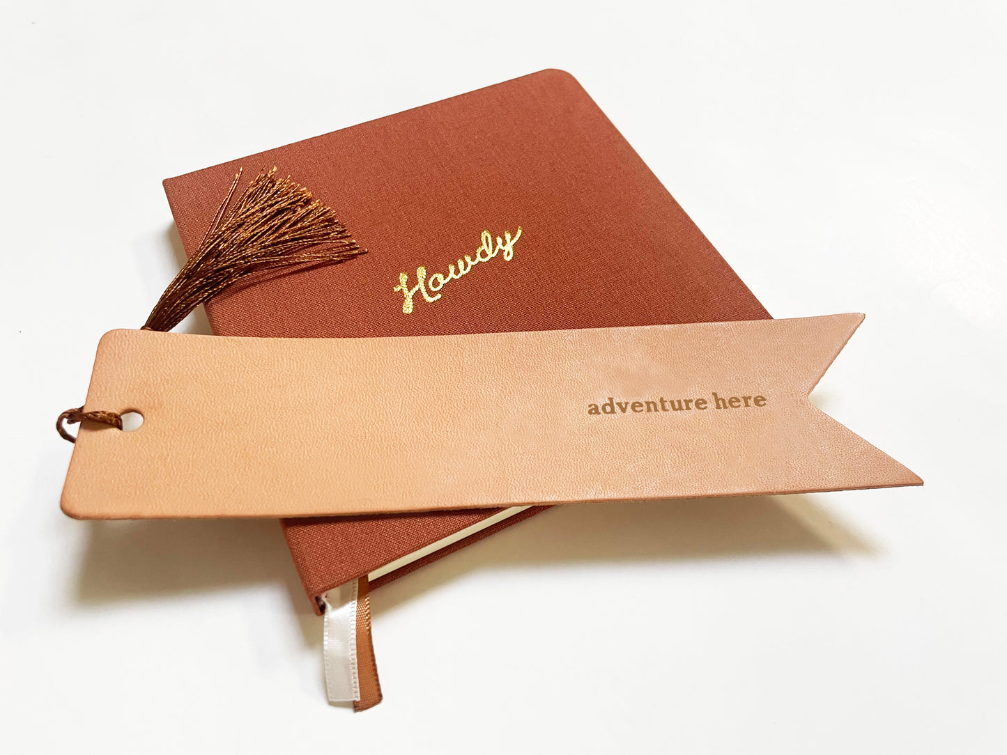 Custom Text Debossed Genuine Leather Bookmark | Bookish Gift