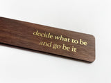 Custom Text Foil Embossed Walnut Wood Bookmark