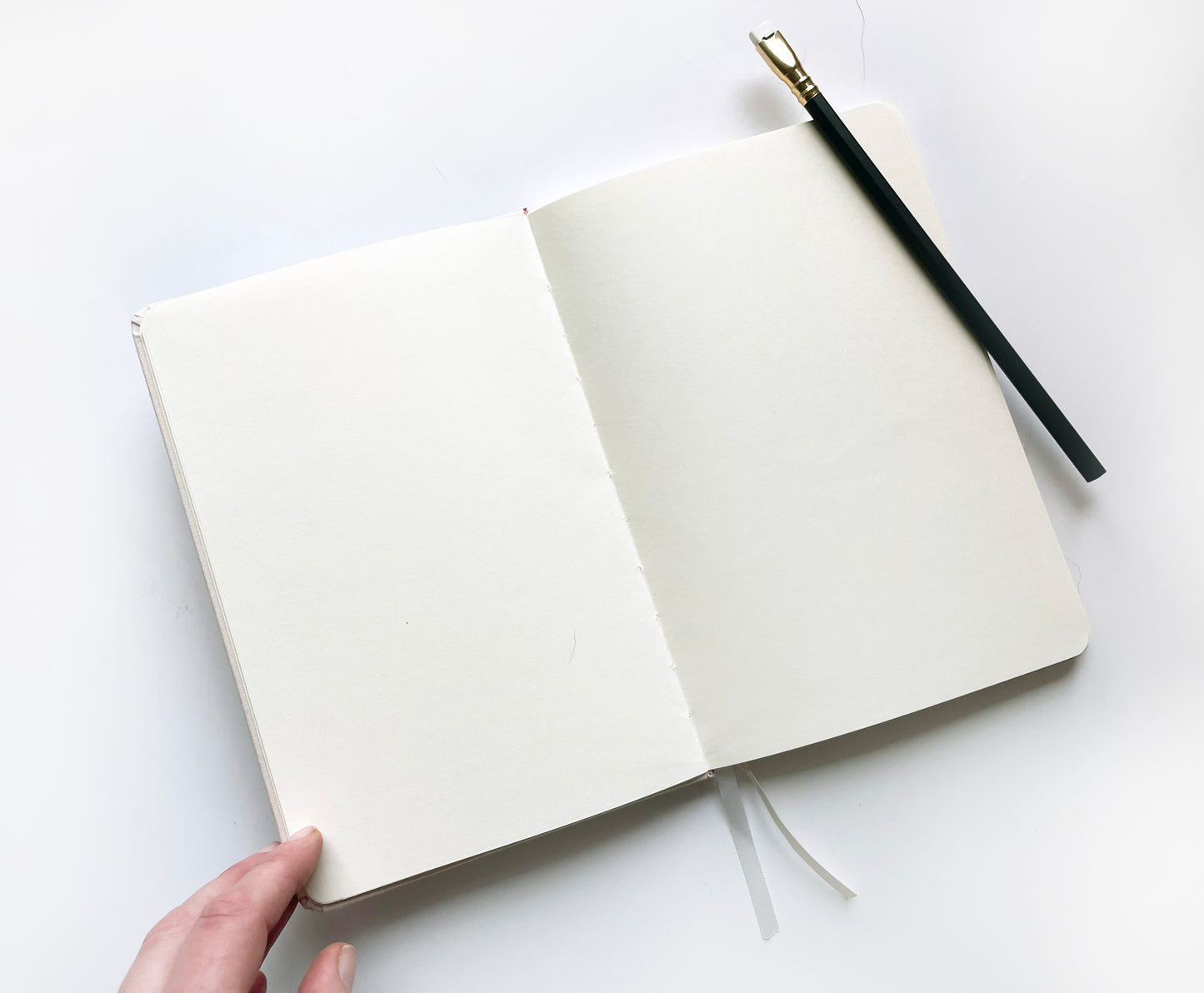 Engagement Journal Foil Embossed Linen Notebook | Gold & Cream