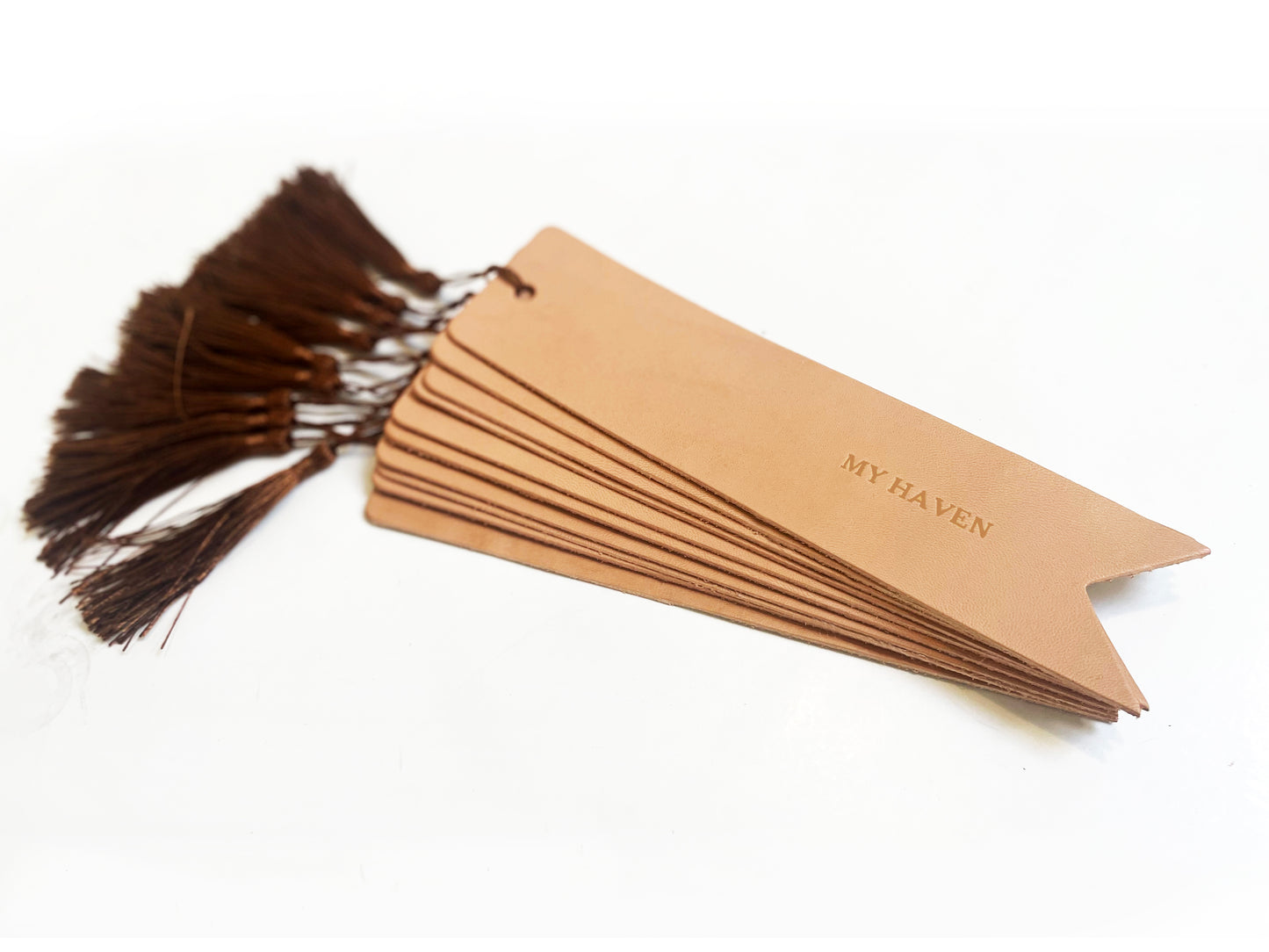 Custom Text Debossed Genuine Leather Bookmark | Bookish Gift