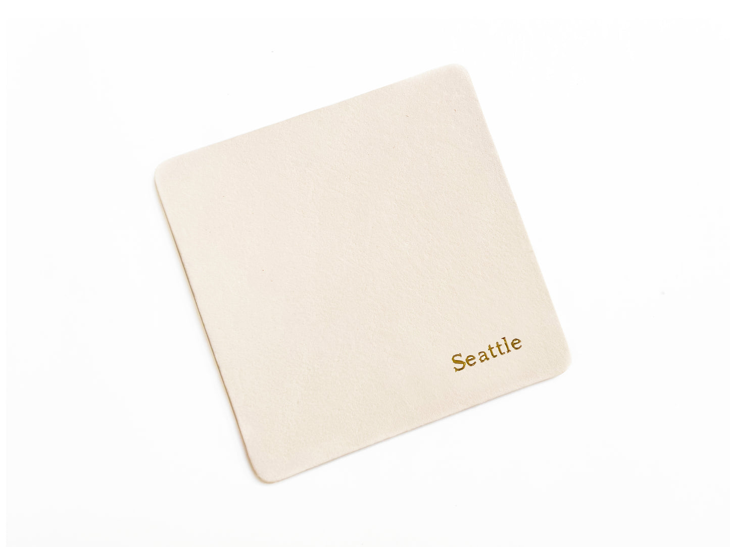 Custom Text Foil Embossed Leather Coasters