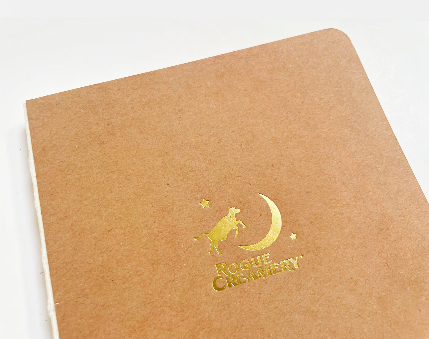 Custom Logo Foil Embossed Exposed Binding Notebook