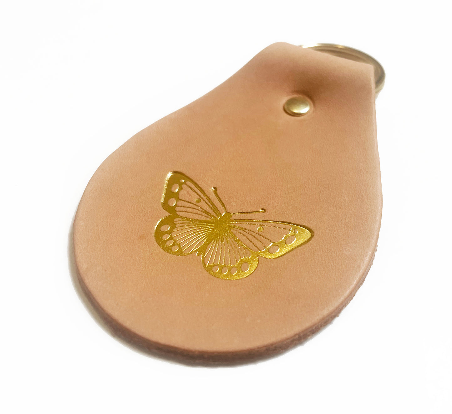 Embossed Tiny Treasure Leather Keychain