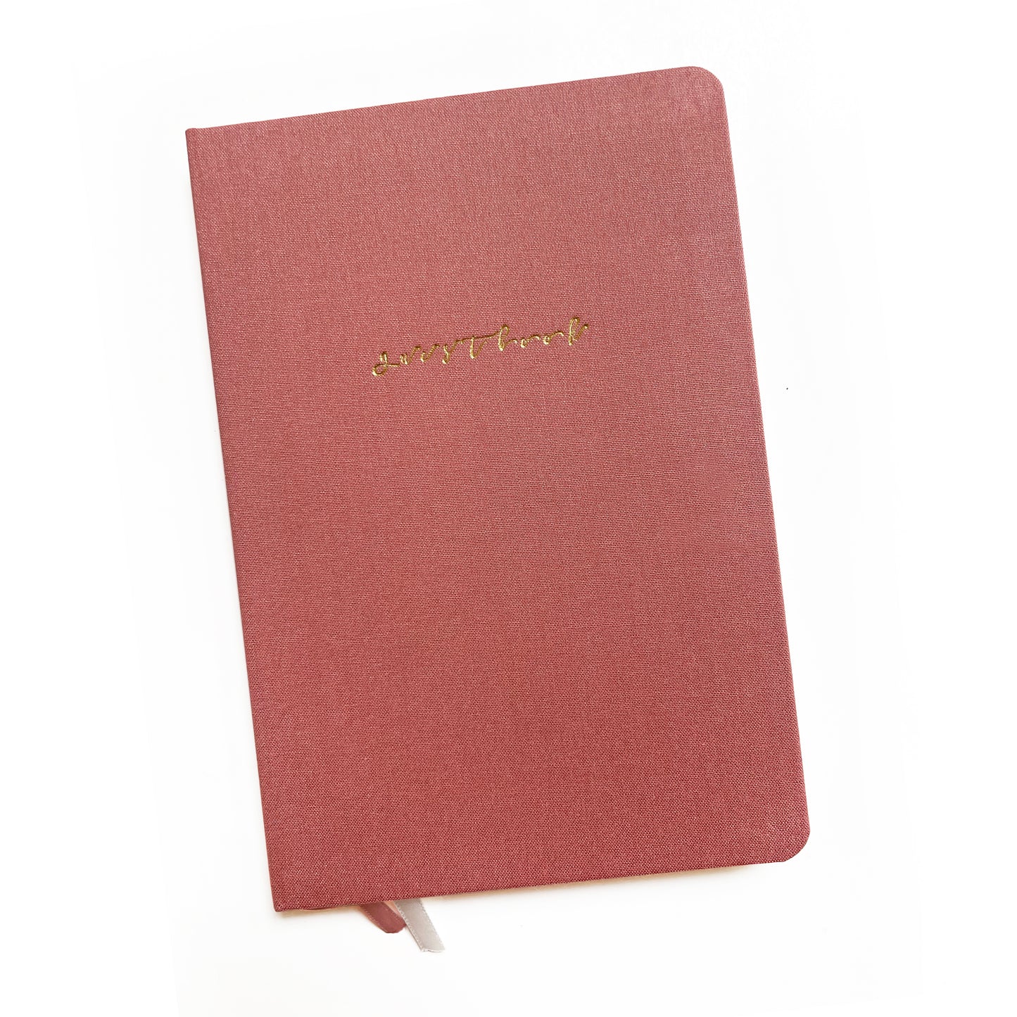 Blank Guestbook Foil Embossed Linen Notebook | Pastel Tones