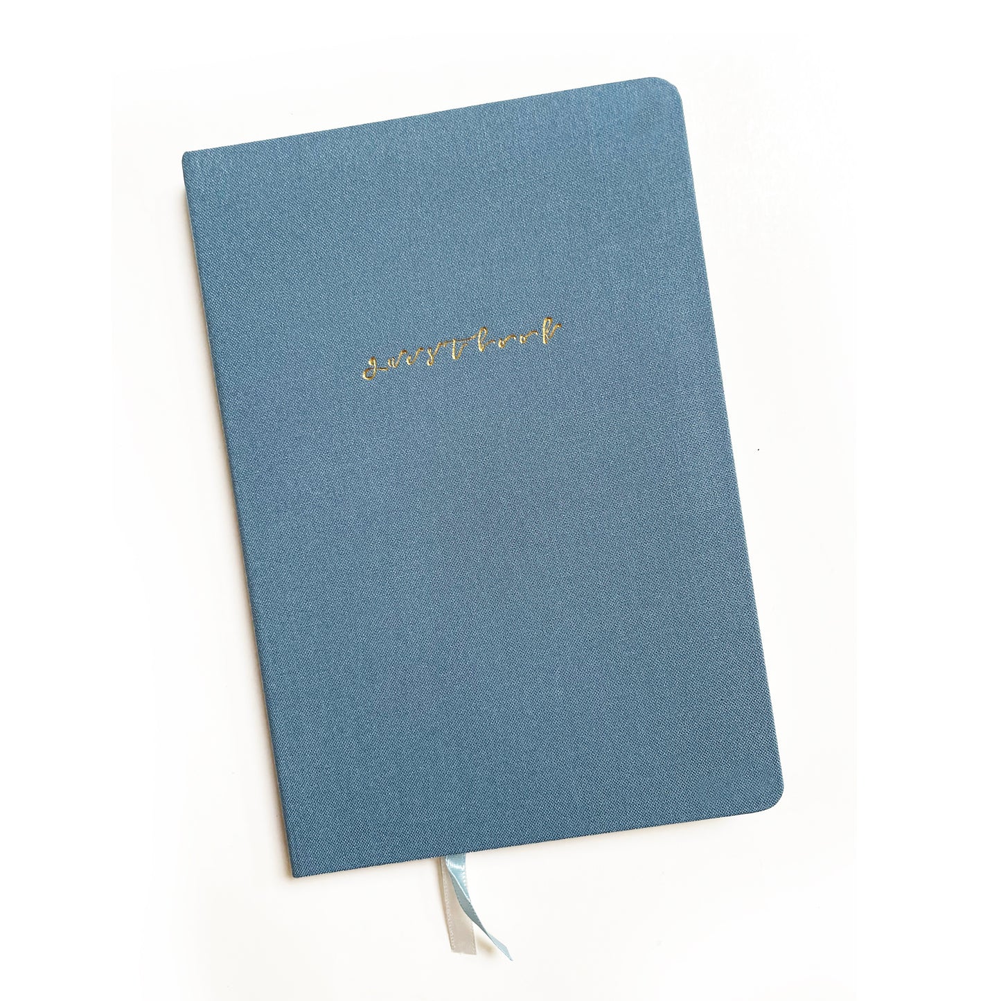 Blank Guestbook Foil Embossed Linen Notebook | Pastel Tones