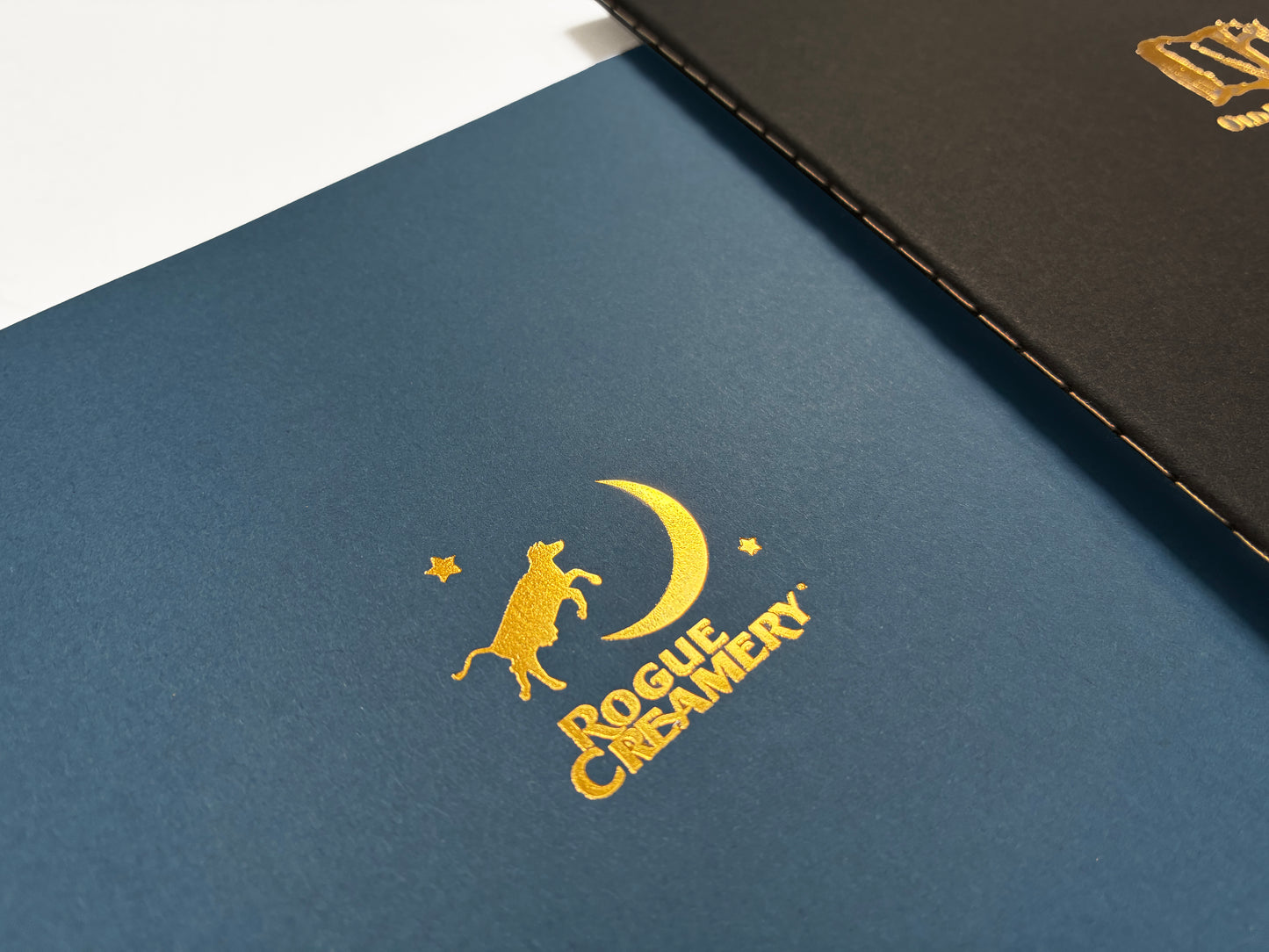 Custom Logo Foil Embossed Large Saddle Stitch Notebook