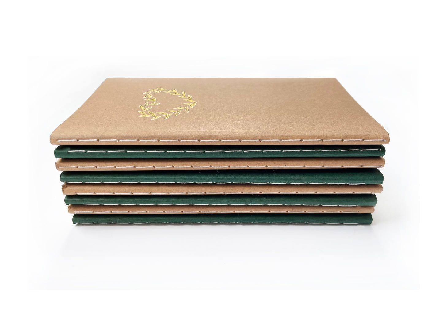 Lab Dog Menagerie Mini Saddle Stitch Notebook. Foil Embossed Blank Book. - Studio Portmanteau