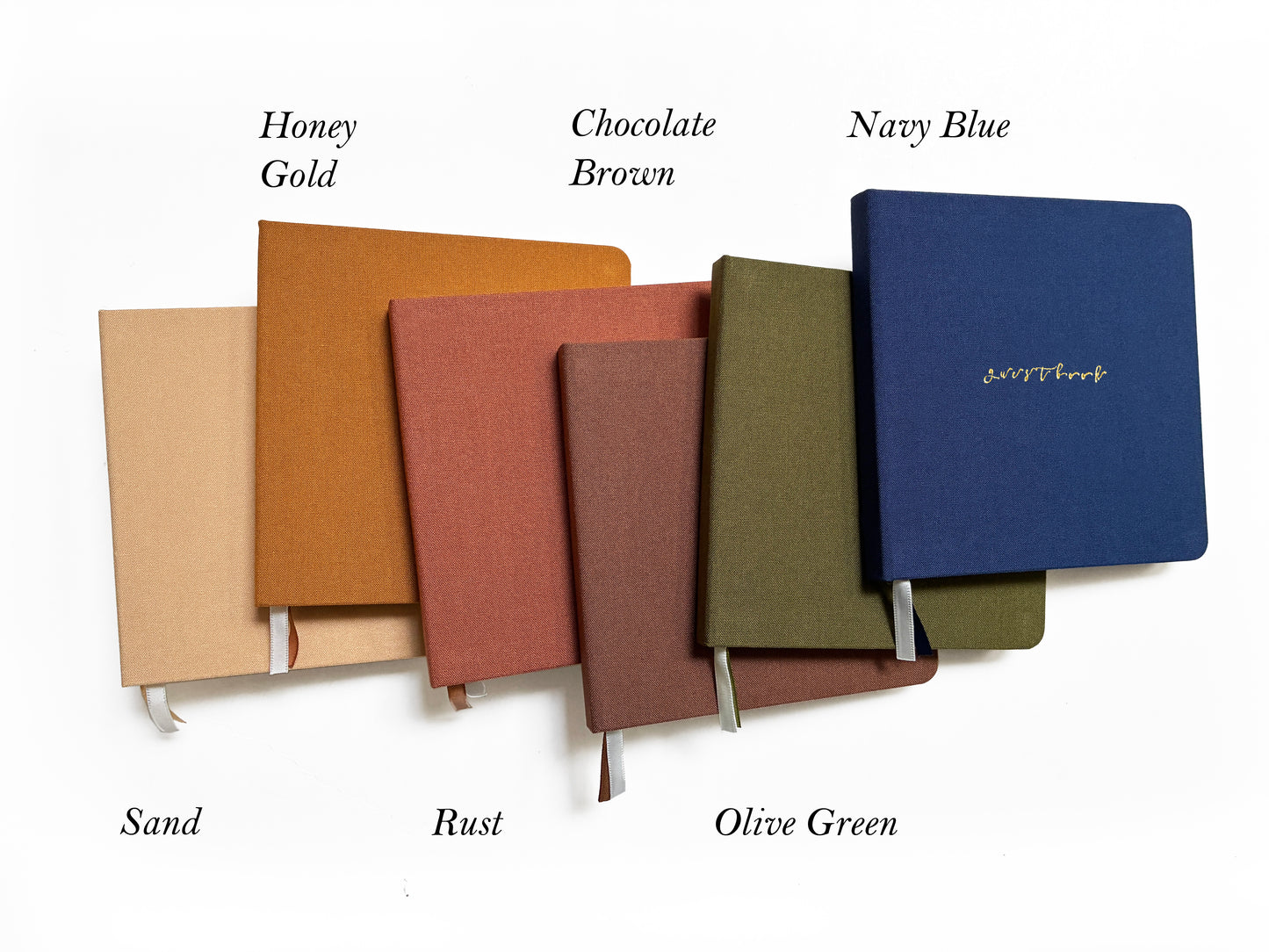 Foil Embossed Square Linen Guestbook