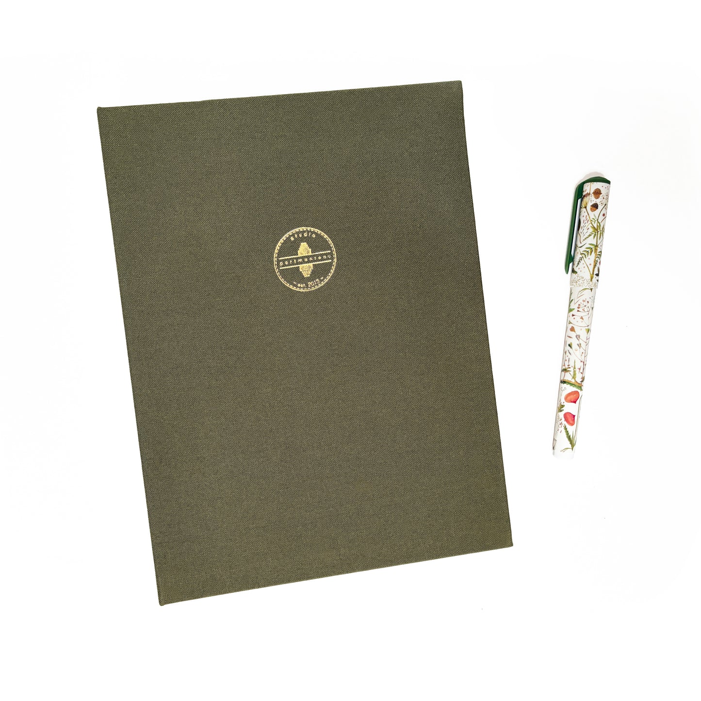 Custom Logo Foil Embossed Linen Bound Hardcover A5 Binder