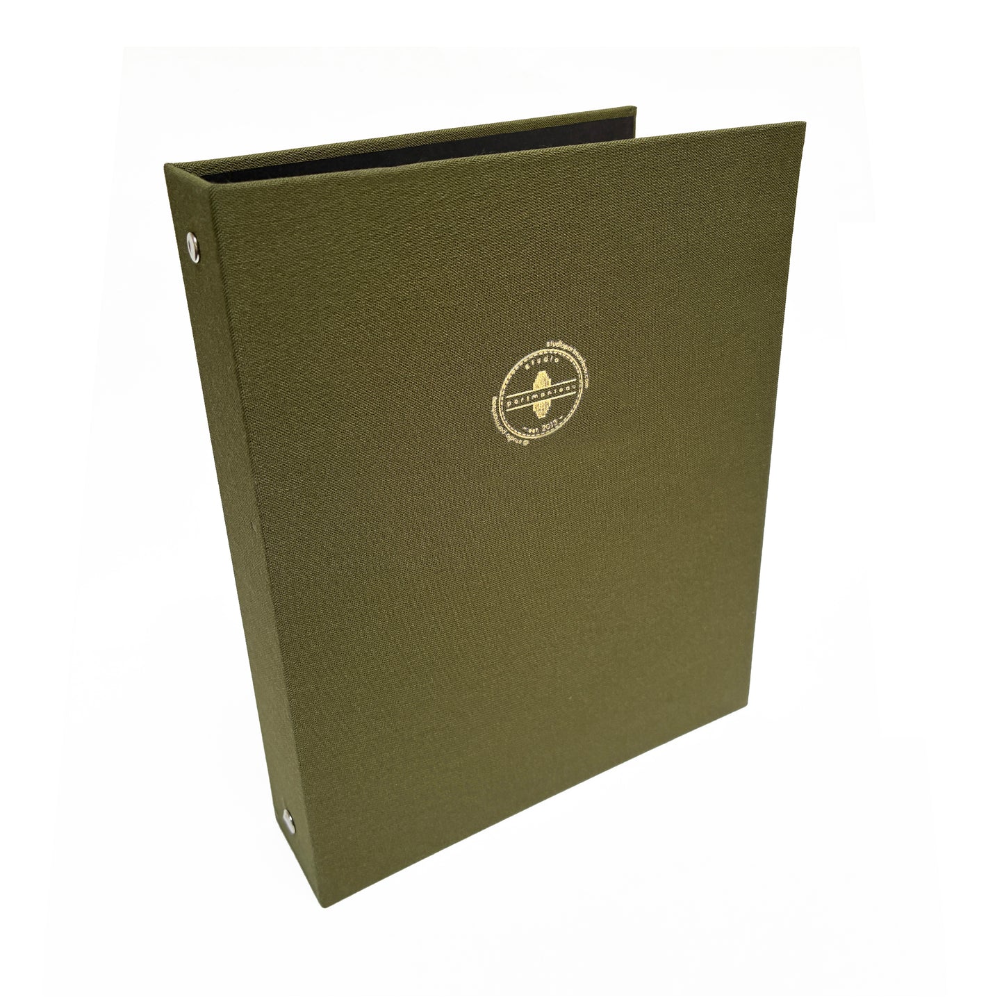 Custom Logo Foil Embossed Linen Bound Hardcover A5 Binder