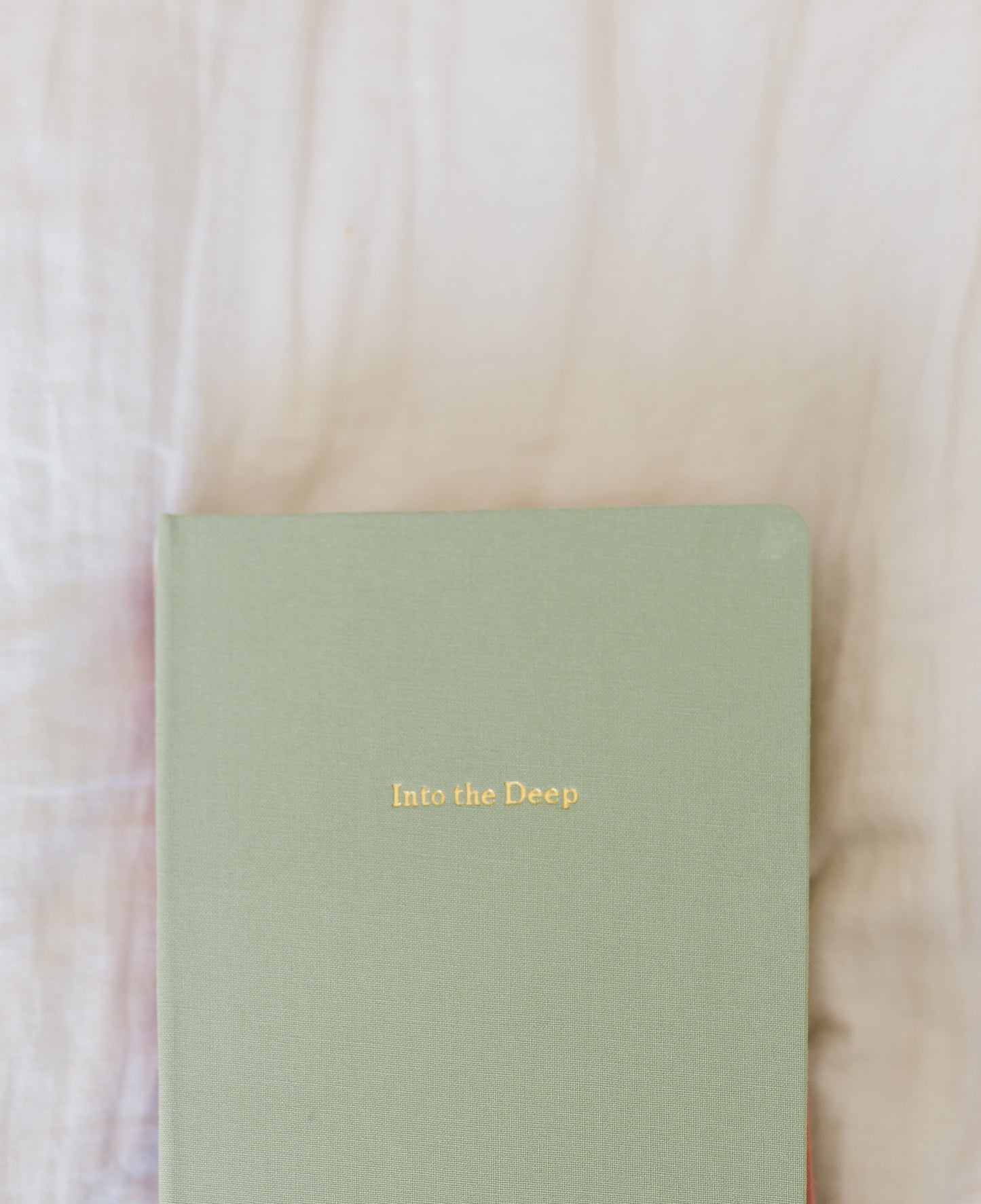 Custom Text Foil Embossed Linen Notebook | Soft Vintage Hues