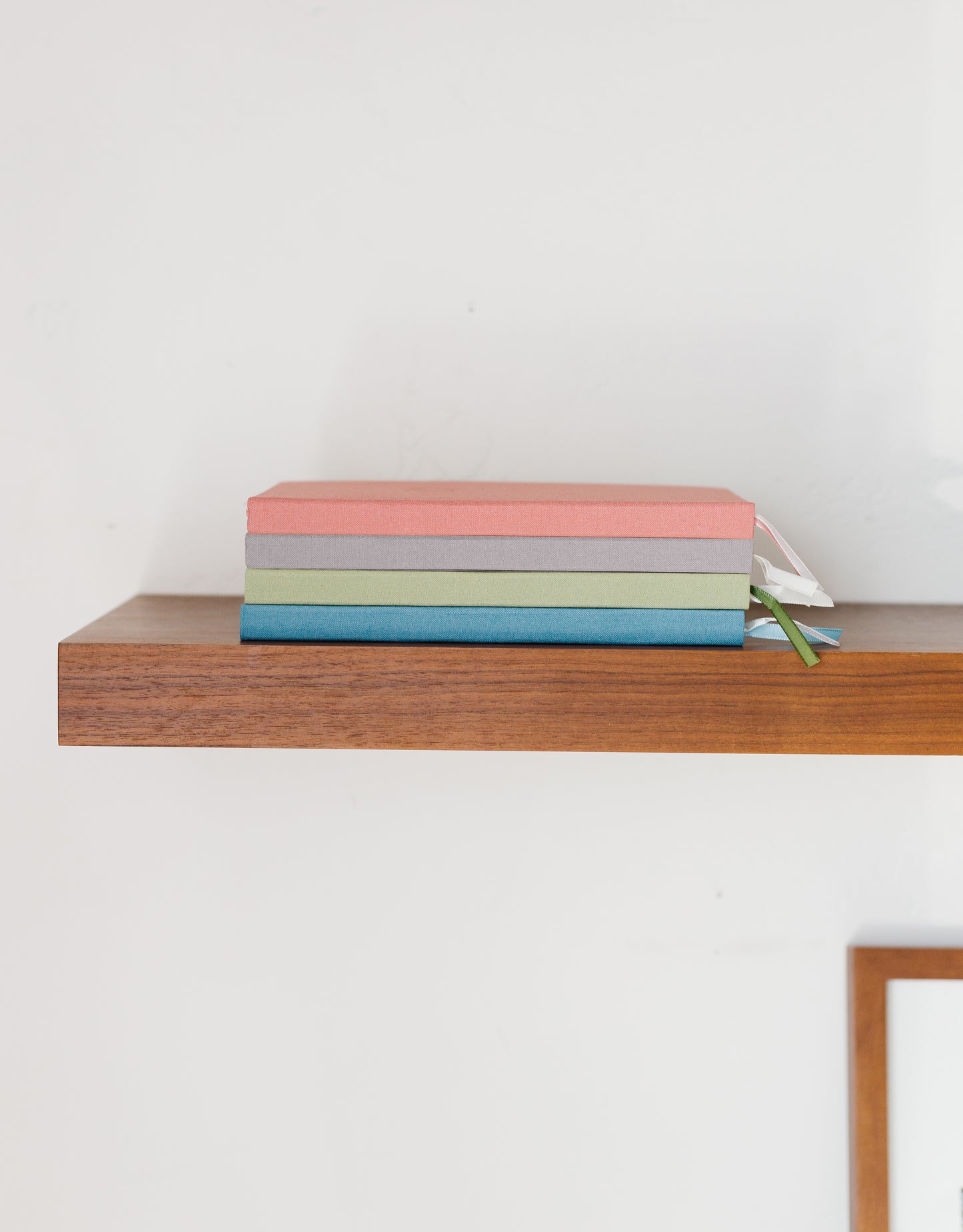 Custom Text Foil Embossed Linen Notebook | Soft Vintage Hues