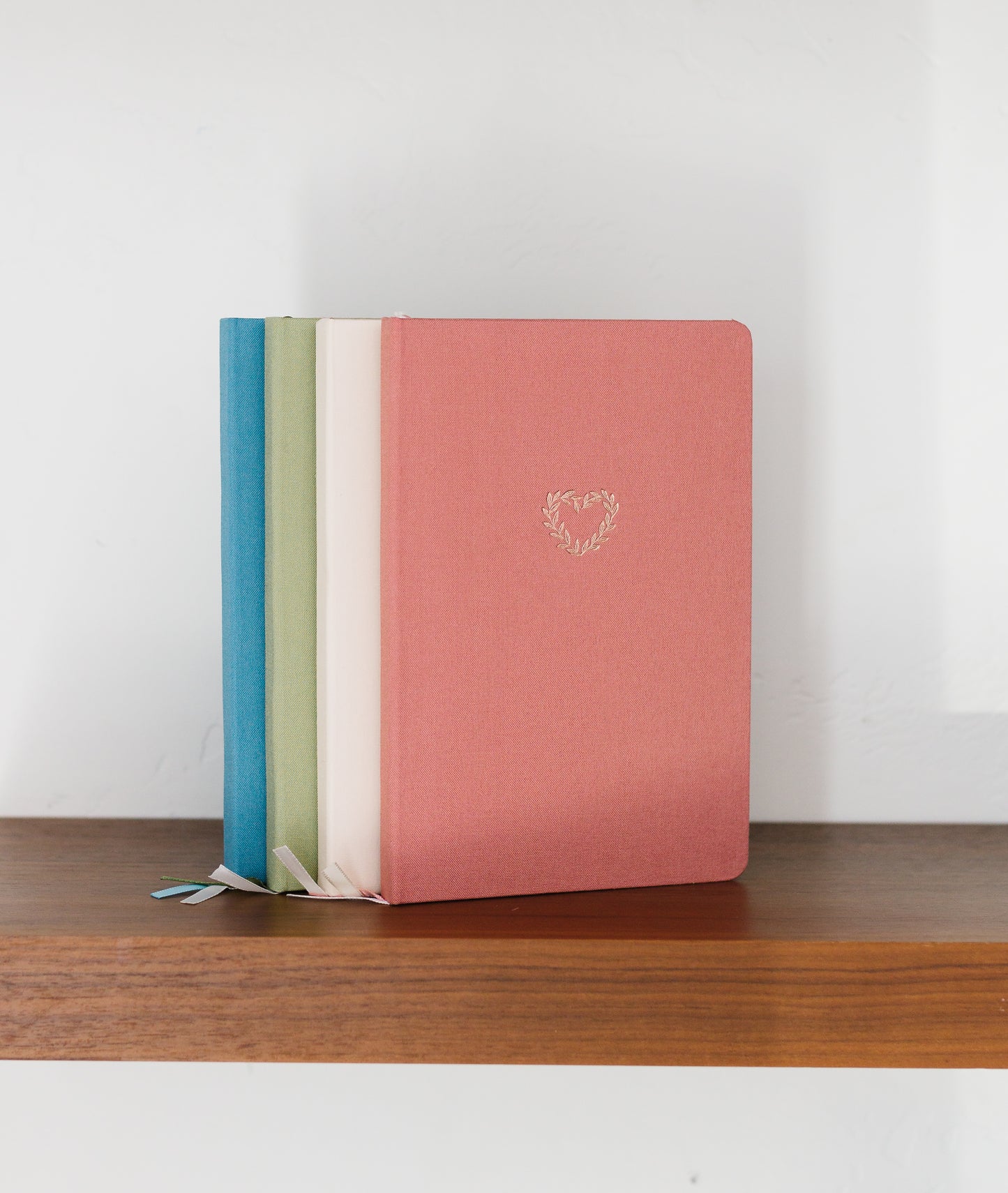 Custom Logo Foil Embossed Linen Notebooks | Soft Vintage Hues
