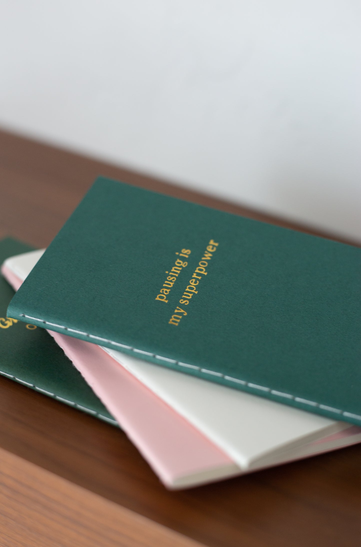 Custom Text Foil Embossed Mini Saddle Stitch Notebook