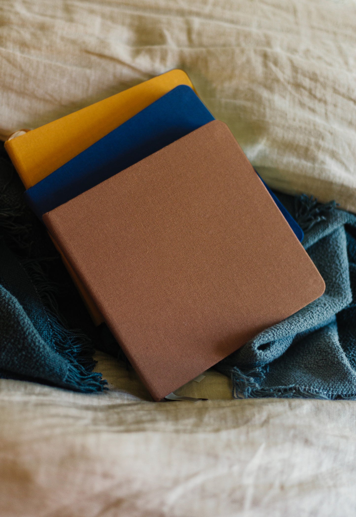 Blank Square Linen Notebook