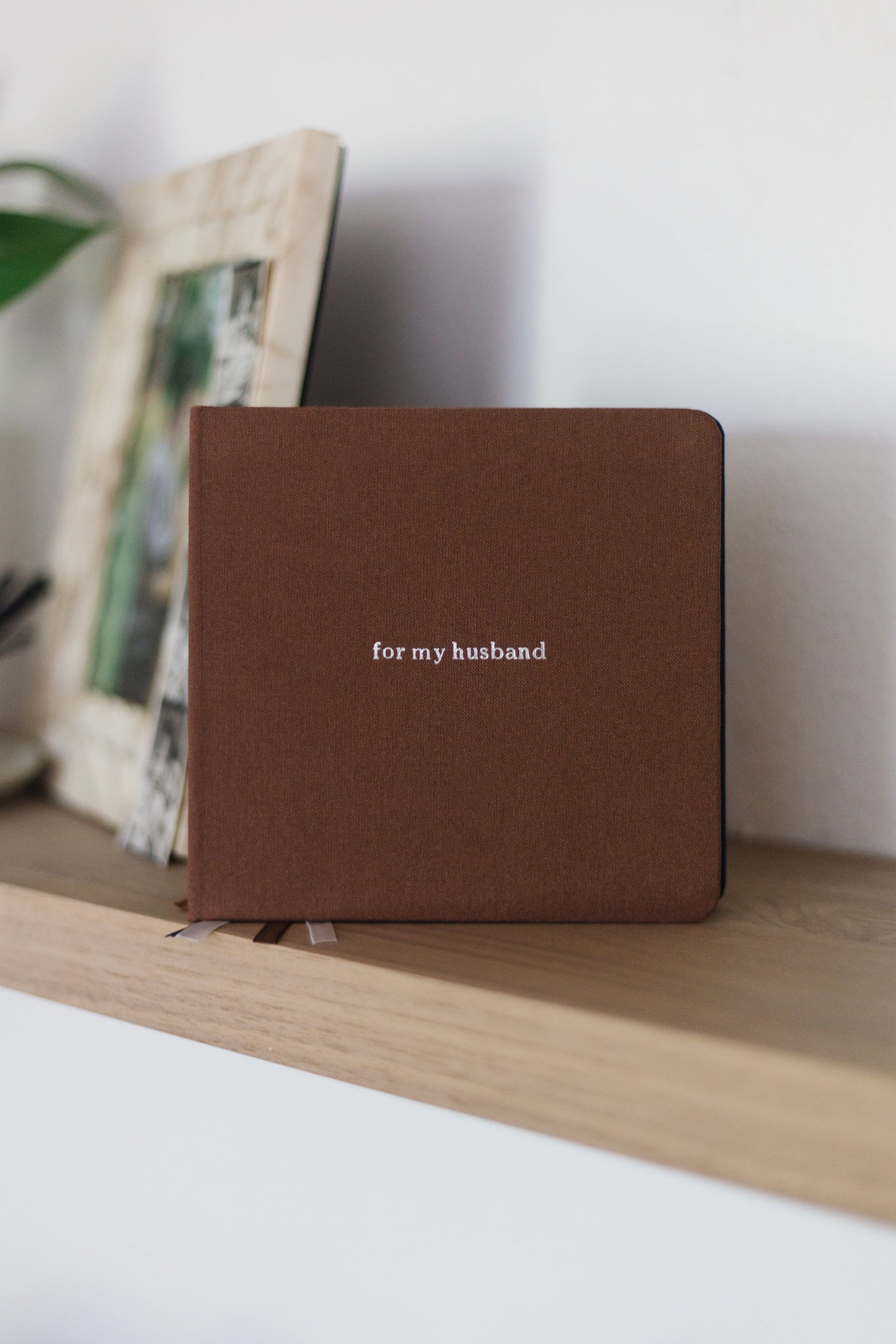 Custom Logo Foil Embossed Square Linen Notebooks | Navy & Browns