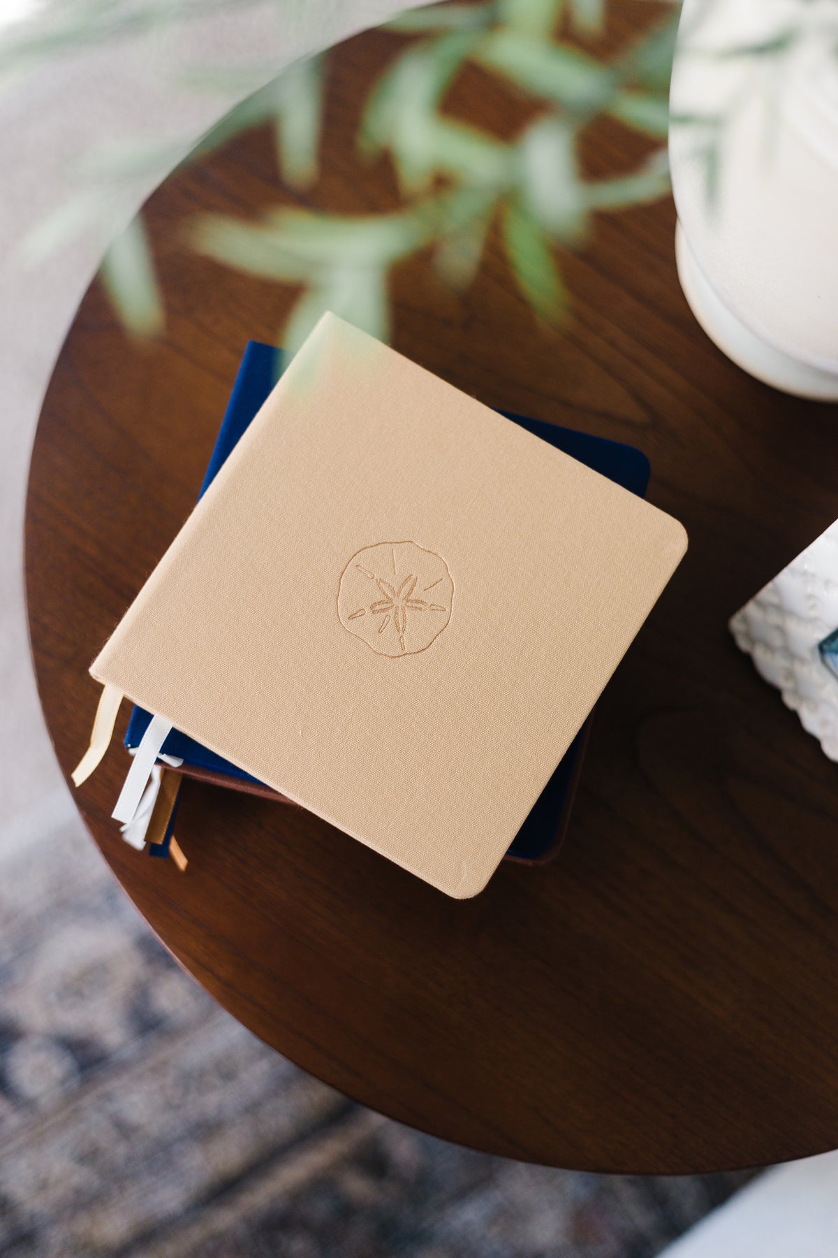 Custom Logo Foil Embossed Square Linen Notebooks | Earth Tones