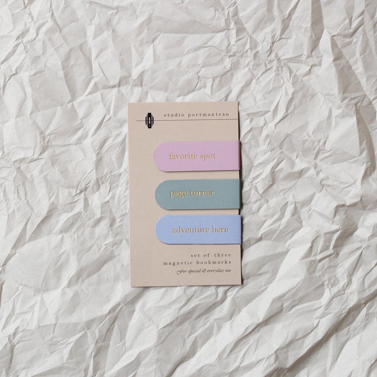 Book Lovers Gold Foil Magnetic Bookmark Trio | Bookish Gift