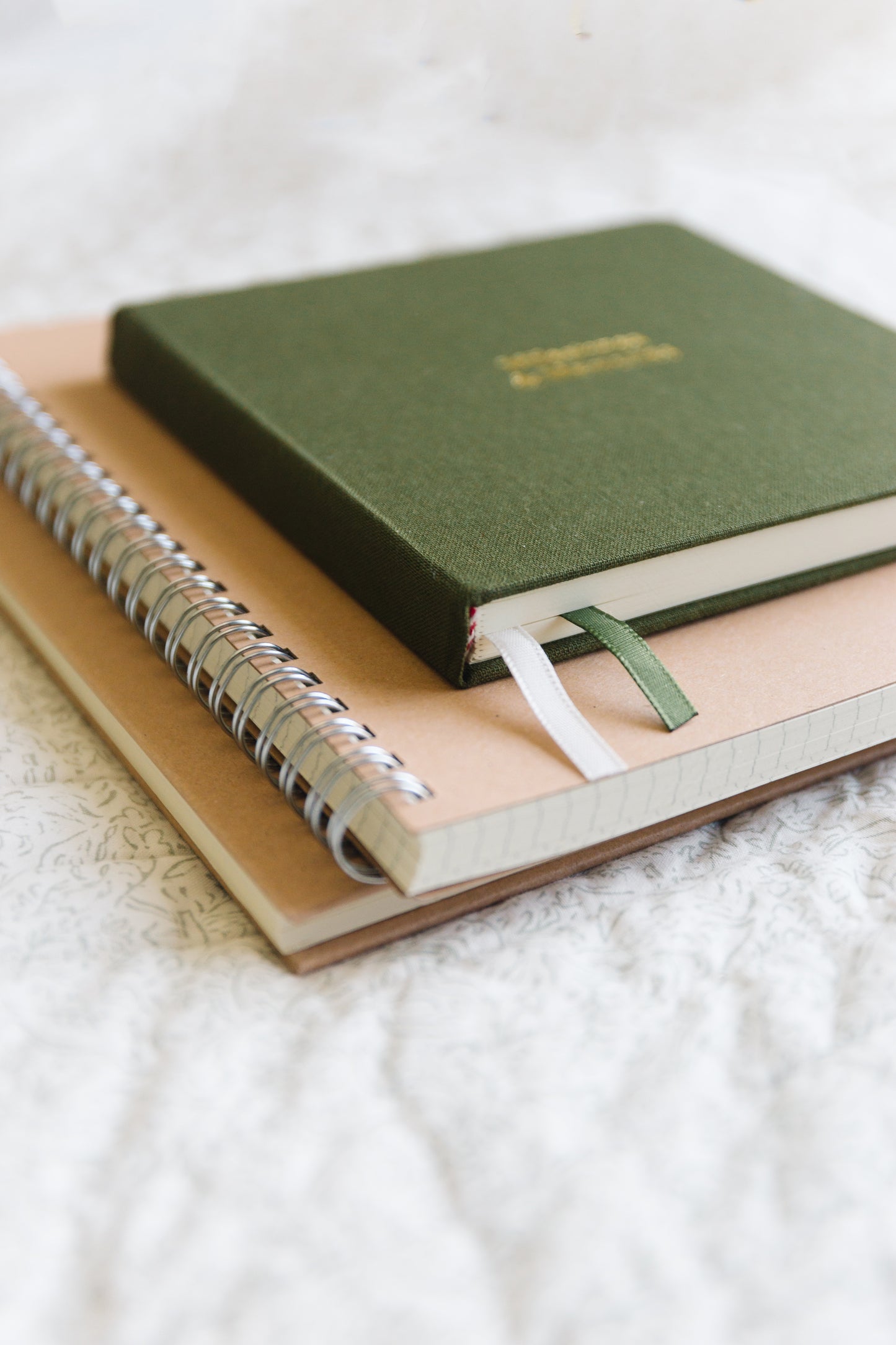 Custom Logo Foil Embossed Square Linen Notebooks | Earth Tones