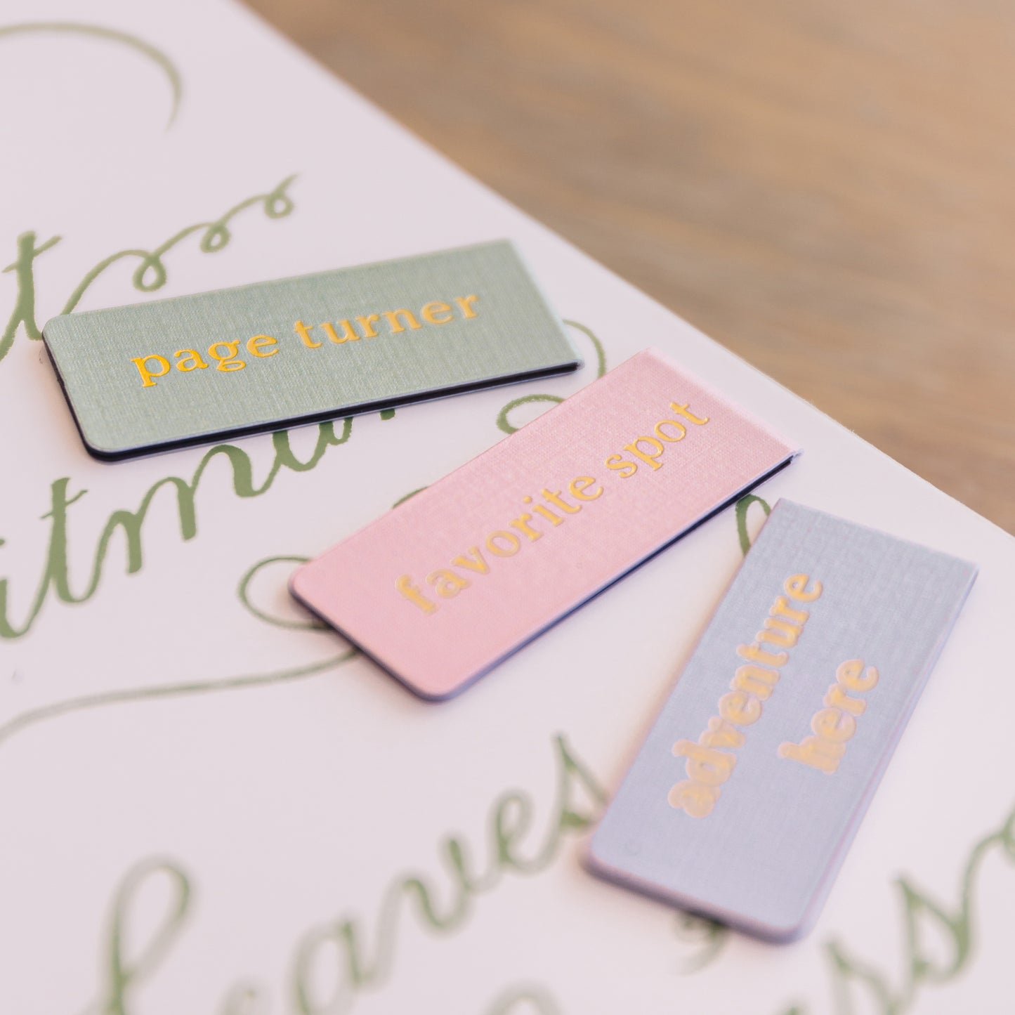 Book Lover Magnetic Bookmark Set - Foil Embossed