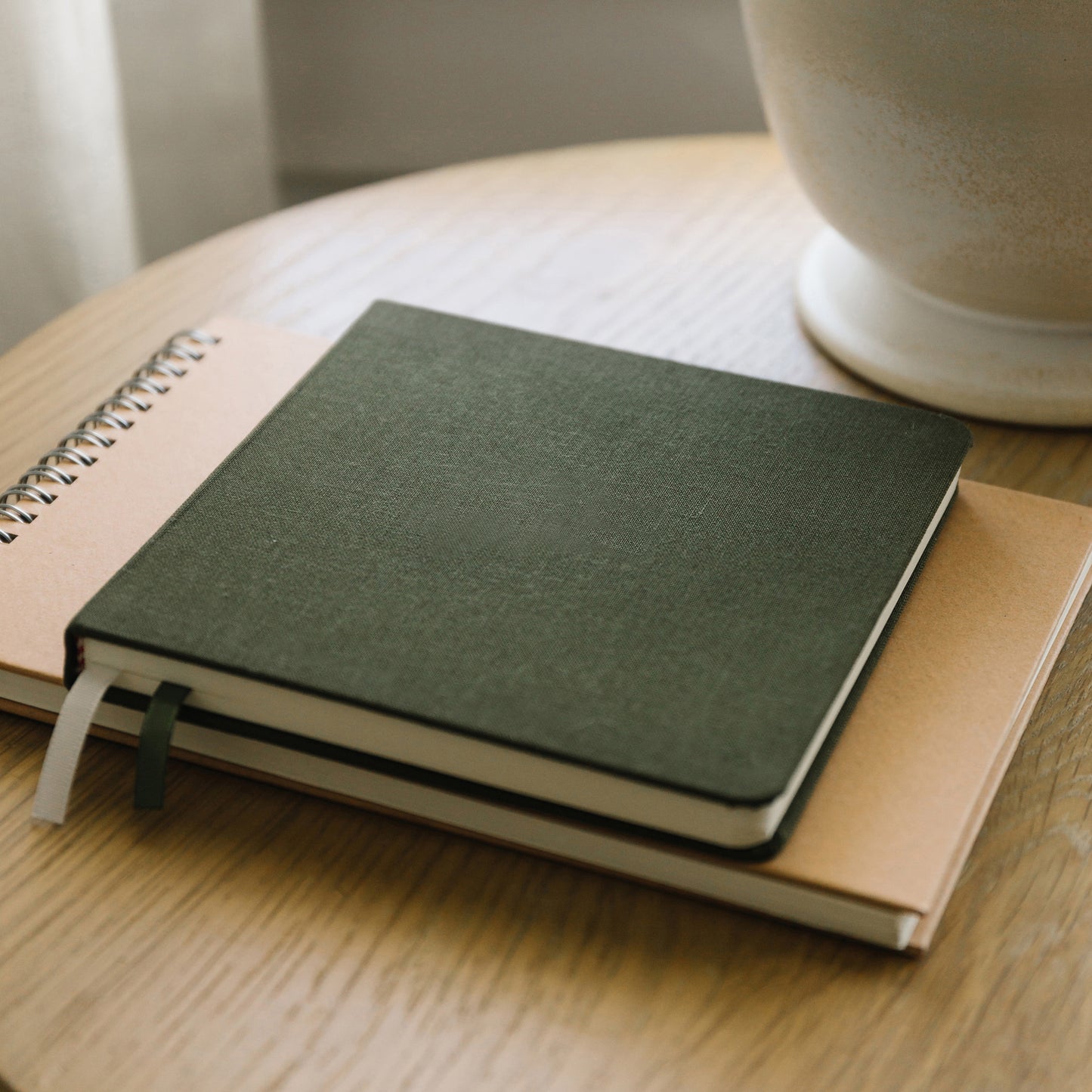 Blank Square Linen Notebook