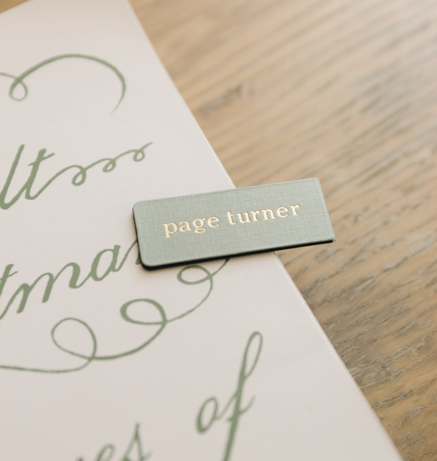 Page Turner Foil Embossed Magnetic Bookmark