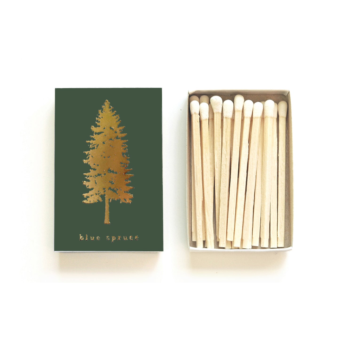 Blue Spruce Tree Matchbox