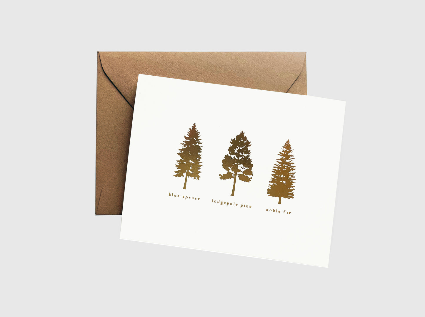 Golden Pines Greeting Card