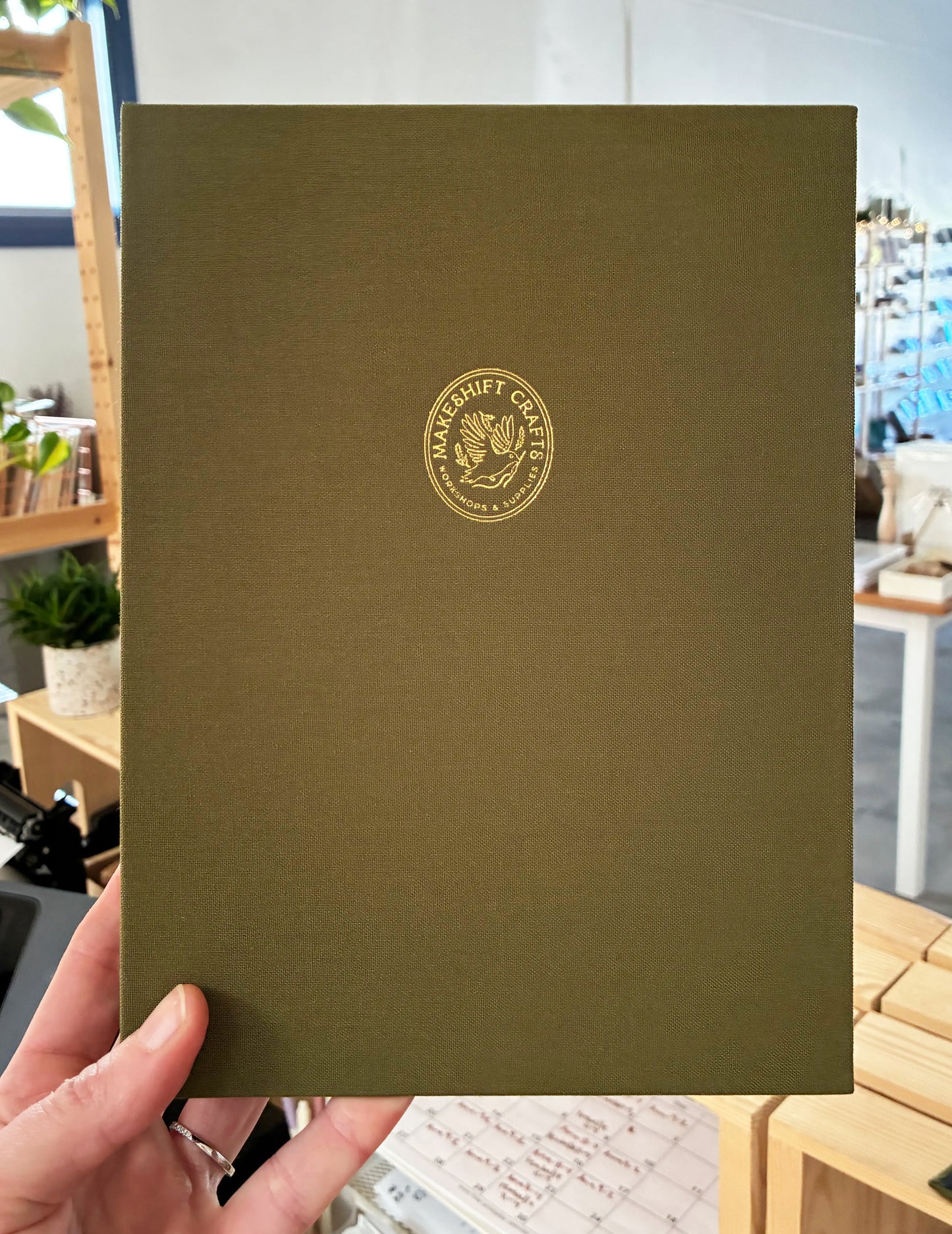 Custom Logo Foil Embossed Linen Bound Hardcover A5 Binder