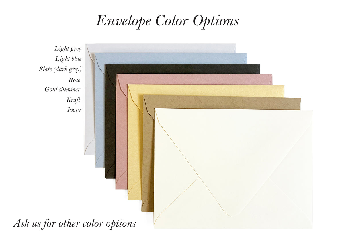 Custom Text Letterpress Scalloped Flat Greeting Card