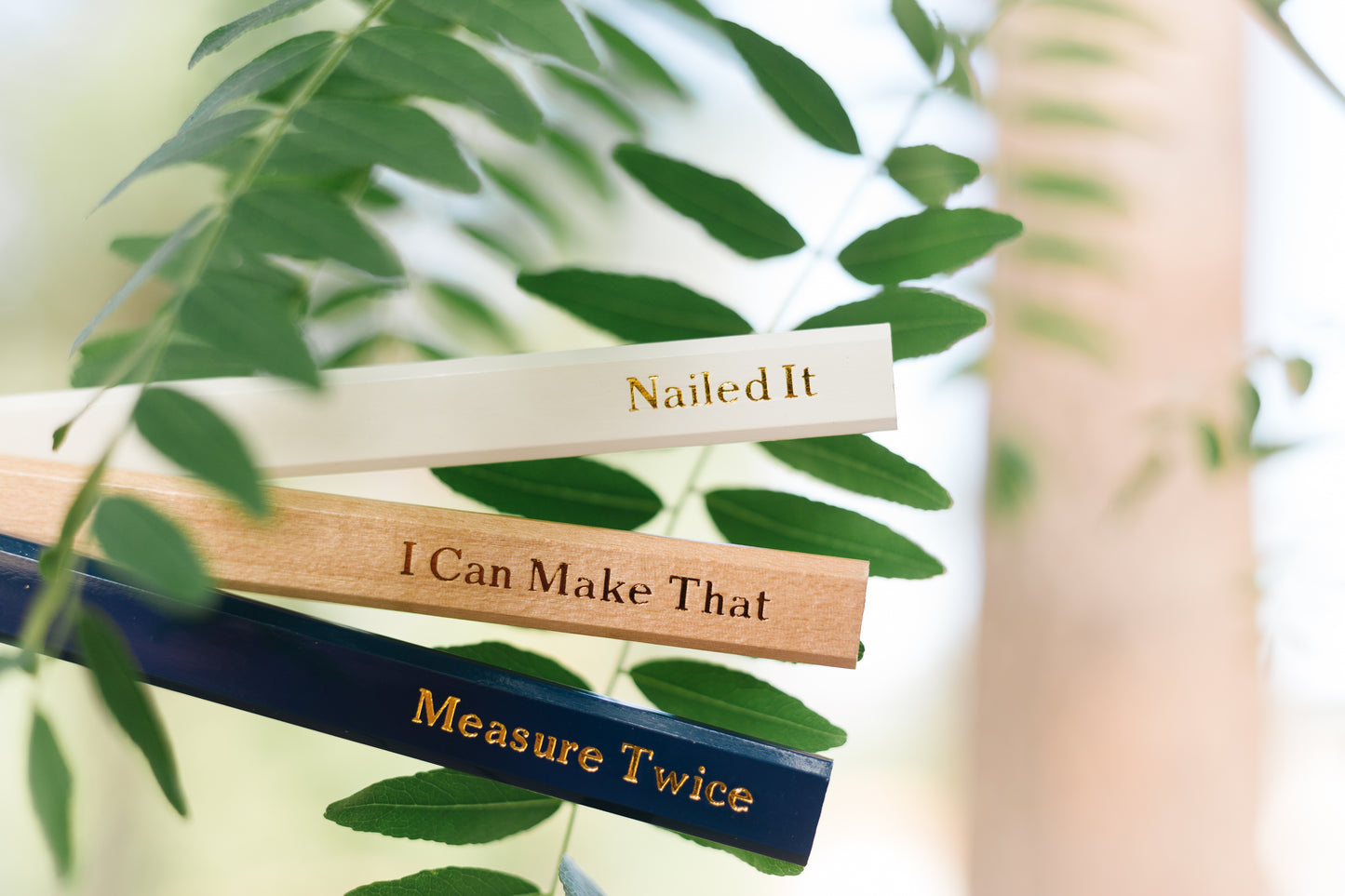 Custom Text Foil Embossed Carpenter Pencils