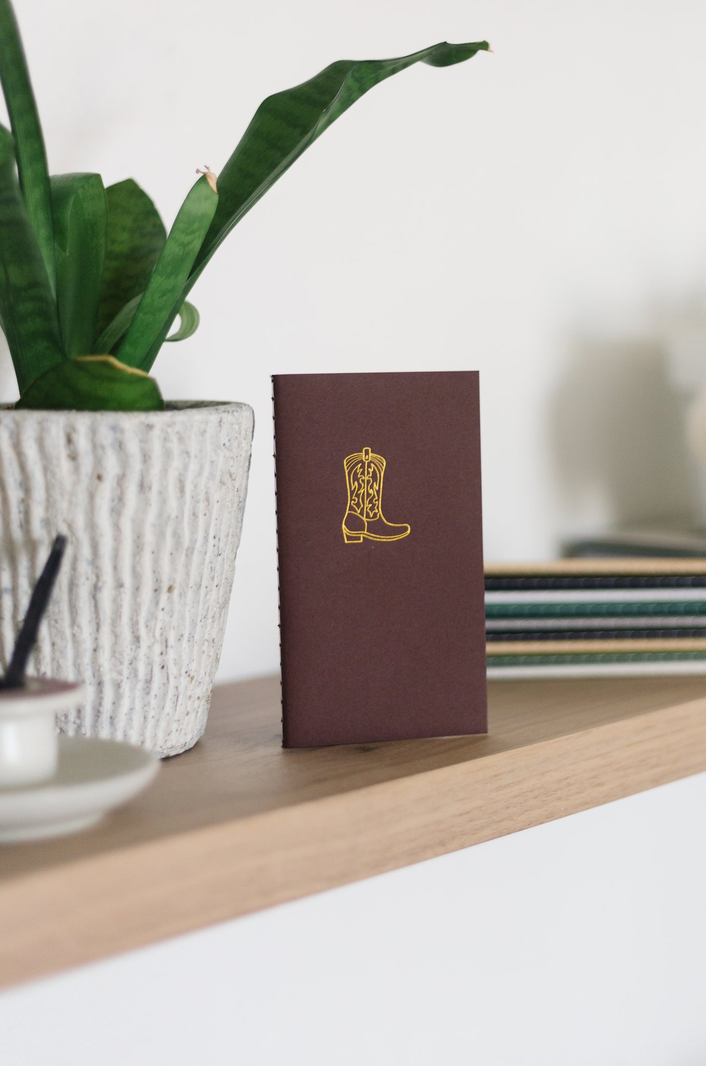 Custom Logo Foil Embossed Mini Saddle Stitch Notebooks - Earth Tones