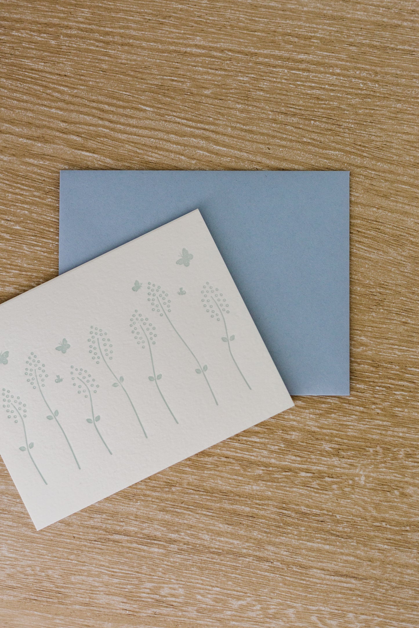 Wildflower Meadow Letterpress Greeting Card