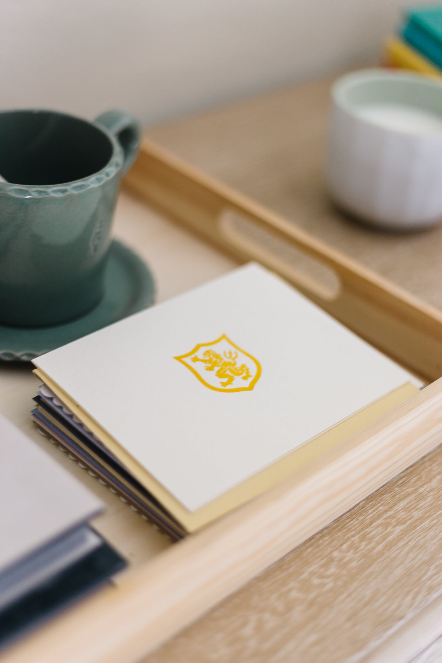 Custom Logo Letterpress Folding Card Stationery Set