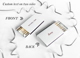 Double Sided Custom Text Foil Embossed Matchboxes