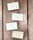 Double Sided Custom Text Foil Embossed Matchboxes
