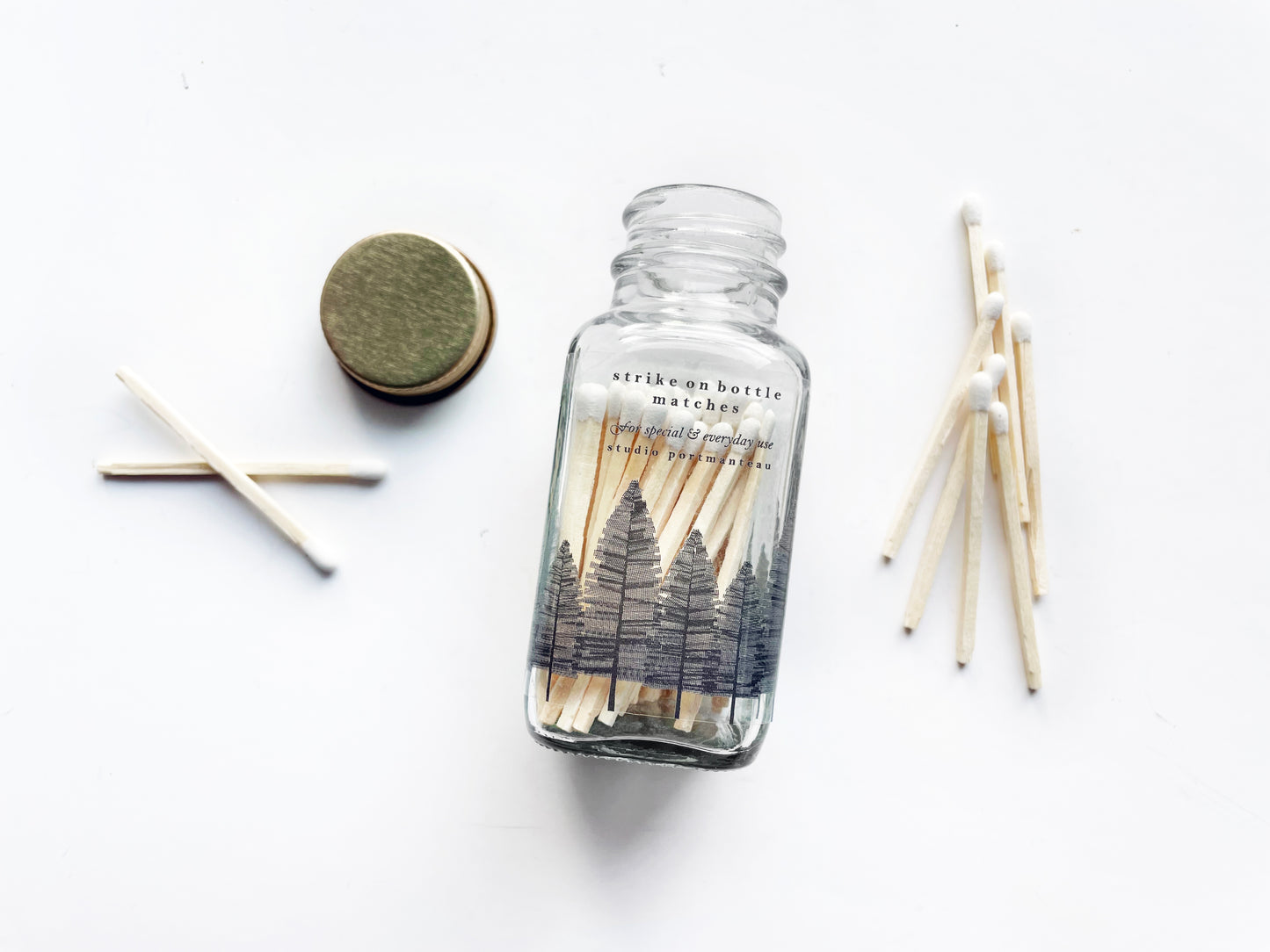 Noble Fir Trees Jar Matches - Studio Portmanteau