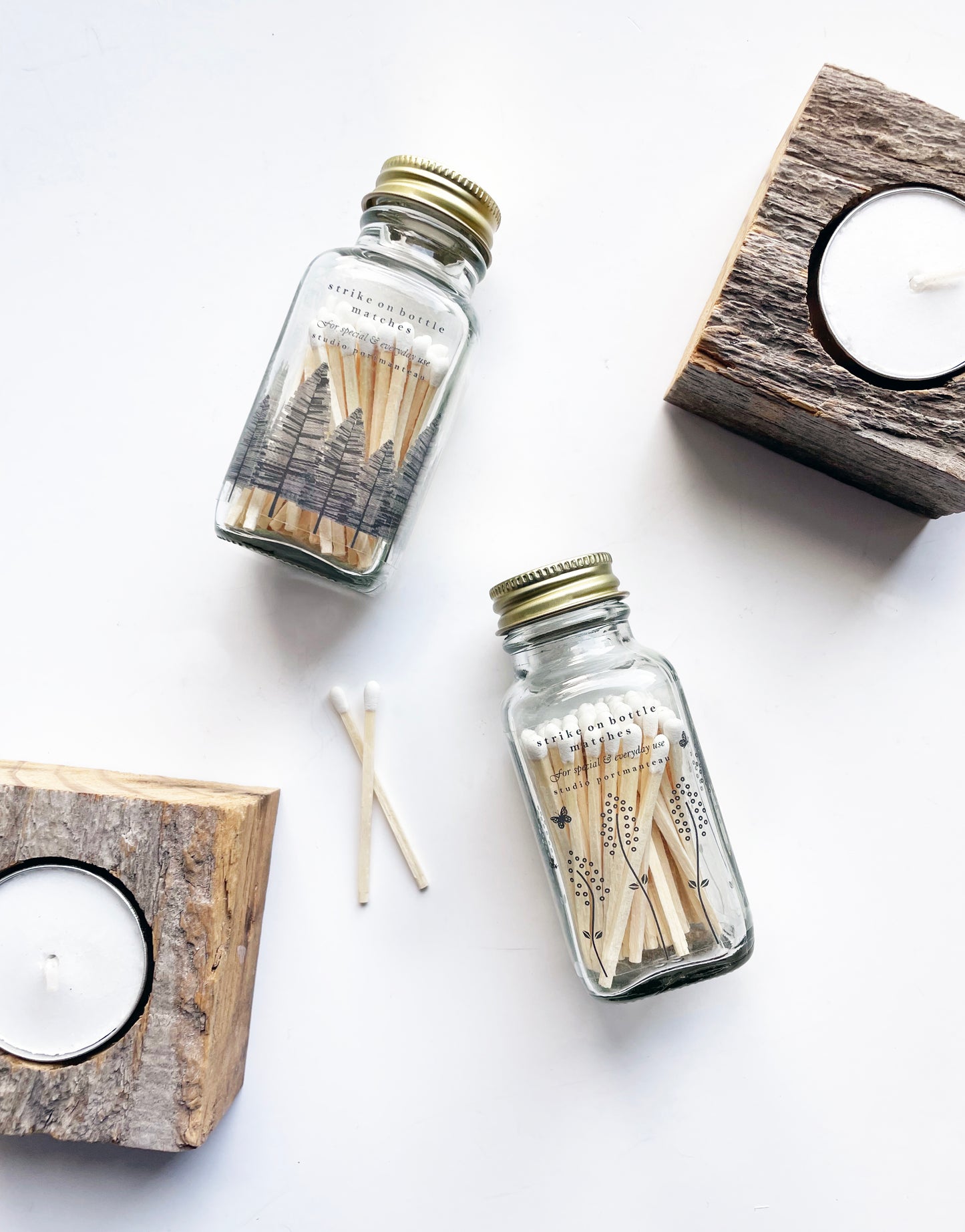 Noble Fir Trees Jar Matches - Studio Portmanteau