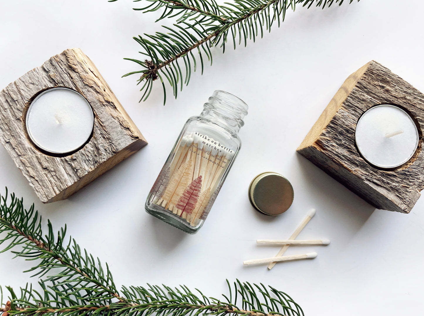 Noble Fir Trees Jar Matches - Studio Portmanteau