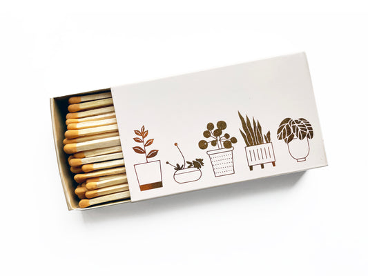 Potted Plants Large Candle Matchbox - Studio Portmanteau