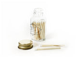Geometric 2" White Match Jar